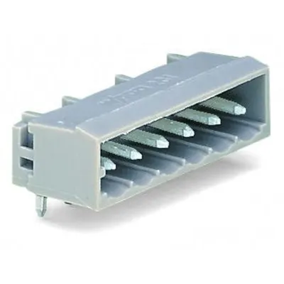 THT male header; 1.2 x 1.2 mm solder pin; angled; Pin spacing 5 mm; 21-pole; gray