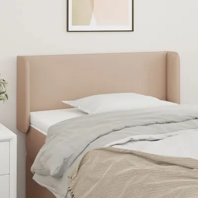 vidaXL Tăblie pat cu aripioare cappuccino 83x16x78/88 cm piele eco