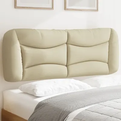 vidaXL Pernă pentru tăblie de pat, Hvar, crem, 120 cm, material textil
