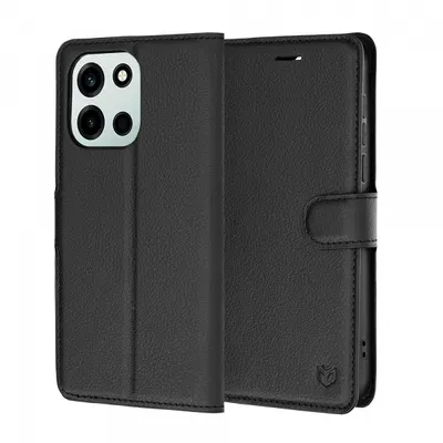 Husa pentru OnePlus Nord 6, Techsuit, Leather Folio, Neagra