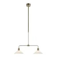 Lustră albă/alămie din metal cu abajur din sticlă Vela – Markslöjd
