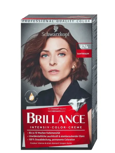 Schwarzkopf Vopsea de par Brillance Nr:874 Samtbraun