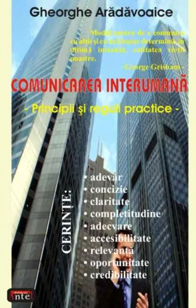Comunicarea interumană - Paperback brosat - Gheorghe Arădăvoaice