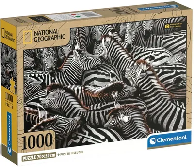 Puzzle Clementoni din 1000 piese - Zebre
