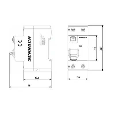 Intreruptor diferential AMPARO (10kA), 63A, 2-poli, 30mA