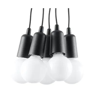 Lampa suspendata DIEGO 5 negru