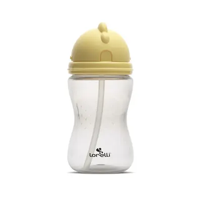 Sticla copii cu pai Lorelli Baby Care Galben, Gri
