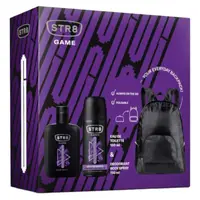 Set Cadou STR8 Game Apa de Toaleta 100 ml, Deodorant Spray pentru Corp 150 ml si Rucsac XS