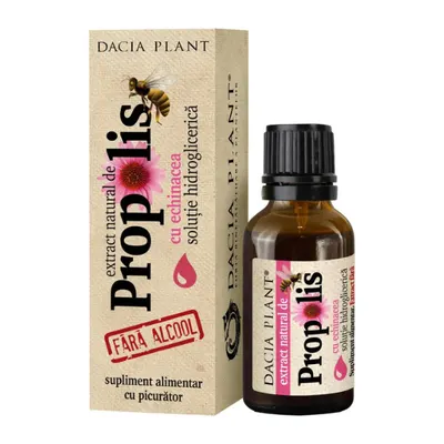 Propolis cu Echinacea fara alcool cu picurator, Dacia Plant | 20 ml