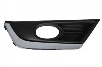 Element bara dreapta (cu dungi crom, cu gauri pentru lampa de ceata, plastic, negru) potrivit HONDA CR-V V 12.16-06.23