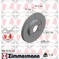 Disc frana ZIMMERMANN 100.1234.20