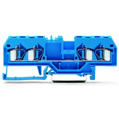 4-conductor through terminal block; 4 mm²; suitable for Ex i applications; center marking; for DIN-rail 35 x 15 and 35 x 7.5; CAGE CLAMP®; 4,00 mm²; blue