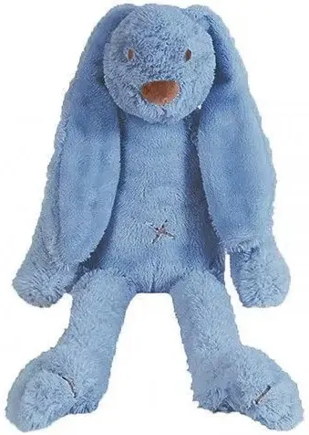 Jucarie moale Happy Horse - Iepurasul Richie, albastru inchis, 58 cm