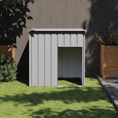 Gossi casa caine & acoperis gri deschis 110x103x109 otel galvanizat