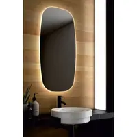 Oglinda cu iluminare Led Gala Eire 90x45 cm cu margine aurie, 20W, 5700 K