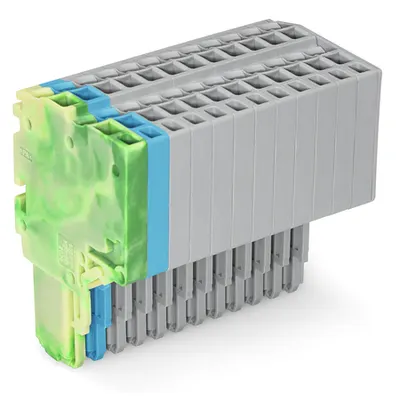 2-conductor female connector; 1.5 mm²; 12-pole; 1,50 mm²; green-yellow, blue, gray