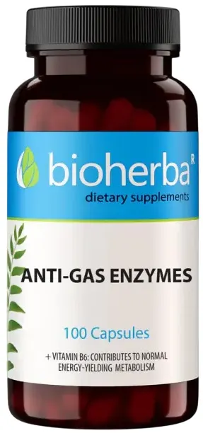 Anti-Gas Enzymes, 100 capsule, Bioherba