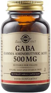 GABA, 500 mg, 50 capsule vegetale, Solgar
