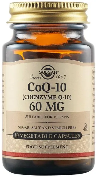 CoQ-10, 60 mg, 30 capsule vegetale, Solgar