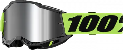 Ochelari cross atv 100% Accuri 2 Neon, lentila oglinda, culoare rama negru