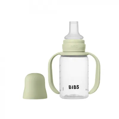 Set biberon tip Sippy Cup PP 150 ml cu cioc din silicon si sistem antipicurare Bibs Sage