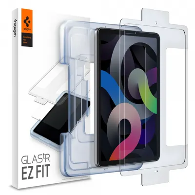 Folie de protectie Ecran Spigen GlastR EZ FIT pentru Apple iPad Air (2022) / Pro 11 (2021) / Air (2020), Sticla Securizata, Full Glue AGL02065