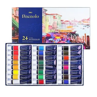Vopsele de acuarelă Deli Finenolo - EC19-24, 24 culori