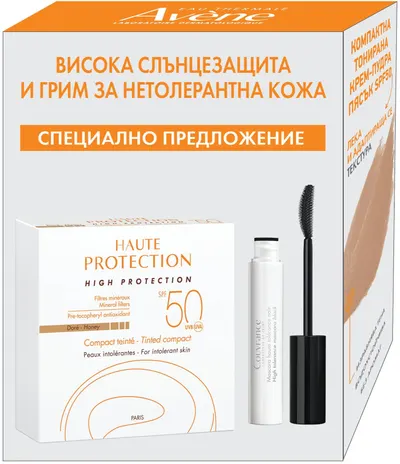 Avène Set - Pudră nuanțatoare, miere, 10 g + Rimel, 7 ml