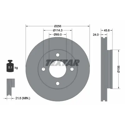 Disc frana TEXTAR 92134803