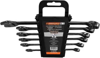 Set chei Premium HD - 37596, 6 buc, 8-17 mm, negru