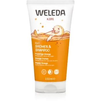 Weleda Kids Happy Orange cremă de duș și șampon pentru copii 2 in 1