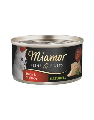 MIAMOR Feine Filets Naturell Chicken&Shrimps 80g pui si creveti in sos propriu, hrana pisici