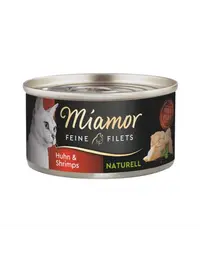 MIAMOR Feine Filets Naturell Chicken&Shrimps 80g pui si creveti in sos propriu, hrana pisici