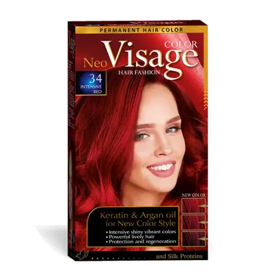 Visage Vopsea de par Neo Keratin & Argan Oil 34 Intensive Red