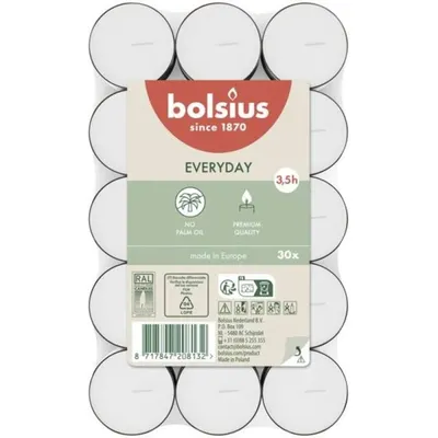 Lumanari Pastila ED, 3.5 Ore, 30 Bucati, Bolsius