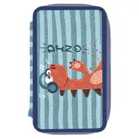 Penar neechipat 2 fermoare, 20x4.5x13 cm, motiv Dino Fun, Herlitz