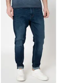Blugi relaxed fit Johnson - Albastru pastel/Albastru inchis