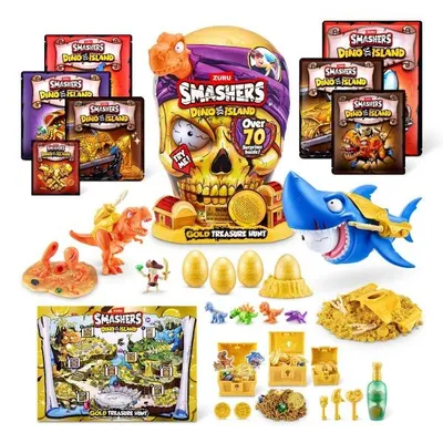 Set Smashers cu peste 70 figurine si accesorii Gold Treasure Hunter, Dino Island