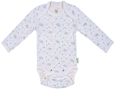 Body cu mânecă lungă Bio Baby - Bumbac organic, 74 cm, 6-9 luni