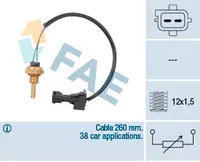 Senzor temperatura lichid racire (numar pini: 2, negru) SAAB 900 II, 9000, 9-3 2.0 2.3 08.89-08.03