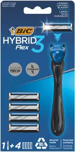 Pachet Aparat de ras Flex 3 1 bucata + Rezerve 3 bucati, BIC