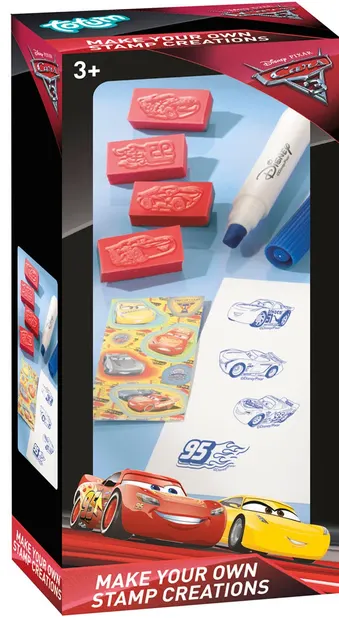 Set de creatie Totum - Decoreaza singur, Masinile, stampile