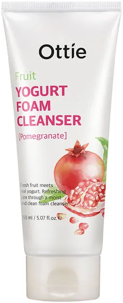 Ottie Fruit Spumă de curățare facială cu iaurt și rodie, 150 ml