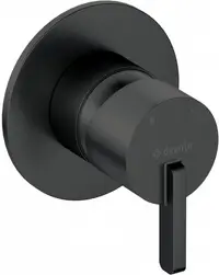 Baterie pentru dus, negru, fara comutator, pentru corp ingropat, Deante Silia