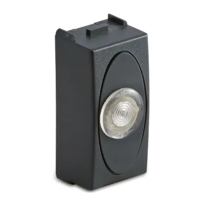 Priza cu lampa lumina alba de usa, 1modul, 220V, gri