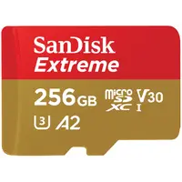 Card Memorie microSDXC SanDisk Extreme, 256Gb, Clasa 10 / UHS-1 U3 SDSQXAV-256G-GN6MN
