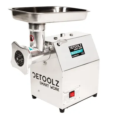 Masina de tocat carne din inox, Detoolz, 800W, 150 kg/h, cutit inox + 2 site ( 5 si 7 mm )