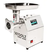 Masina de tocat carne din inox, Detoolz, 800W, 150 kg/h, cutit inox + 2 site ( 5 si 7 mm )