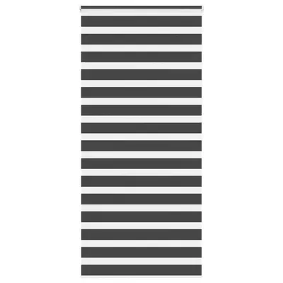 vidaXL Jaluzea tip zebra neagră lățime țesătură 110,9 cm poliester