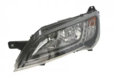 Far stanga (2 H7, reglaj electric, cu motoras, cu lumini de zi, fundal negru) CITROEN JUMPER FIAT DUCATO PEUGEOT BOXER dupa 2014